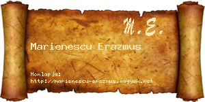 Marienescu Erazmus névjegykártya